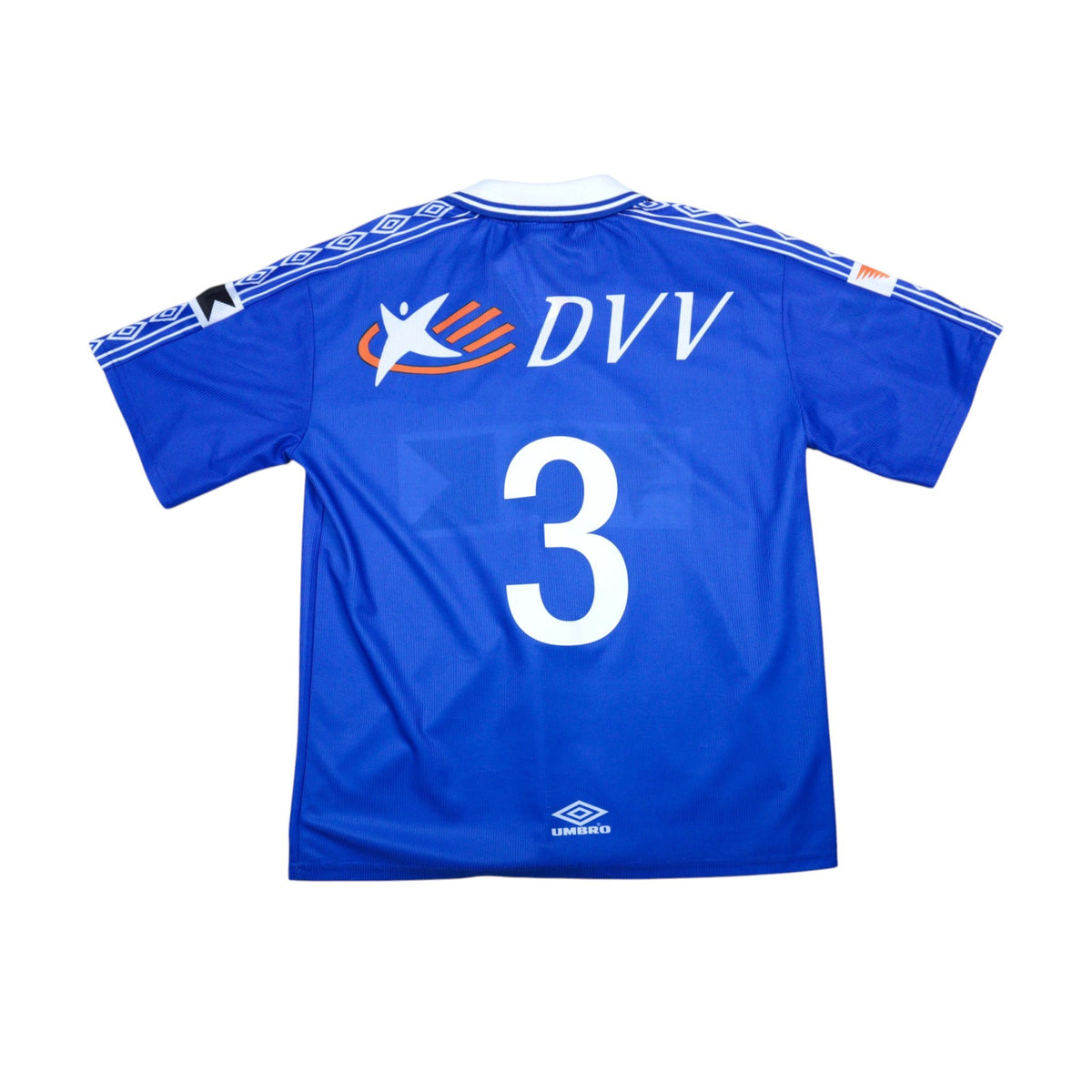 Back of 1999/00 KAA Gent home shirt with number 3 and DVV logo