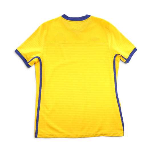 Sweden home shirt back detail showing collar and blue side panels
