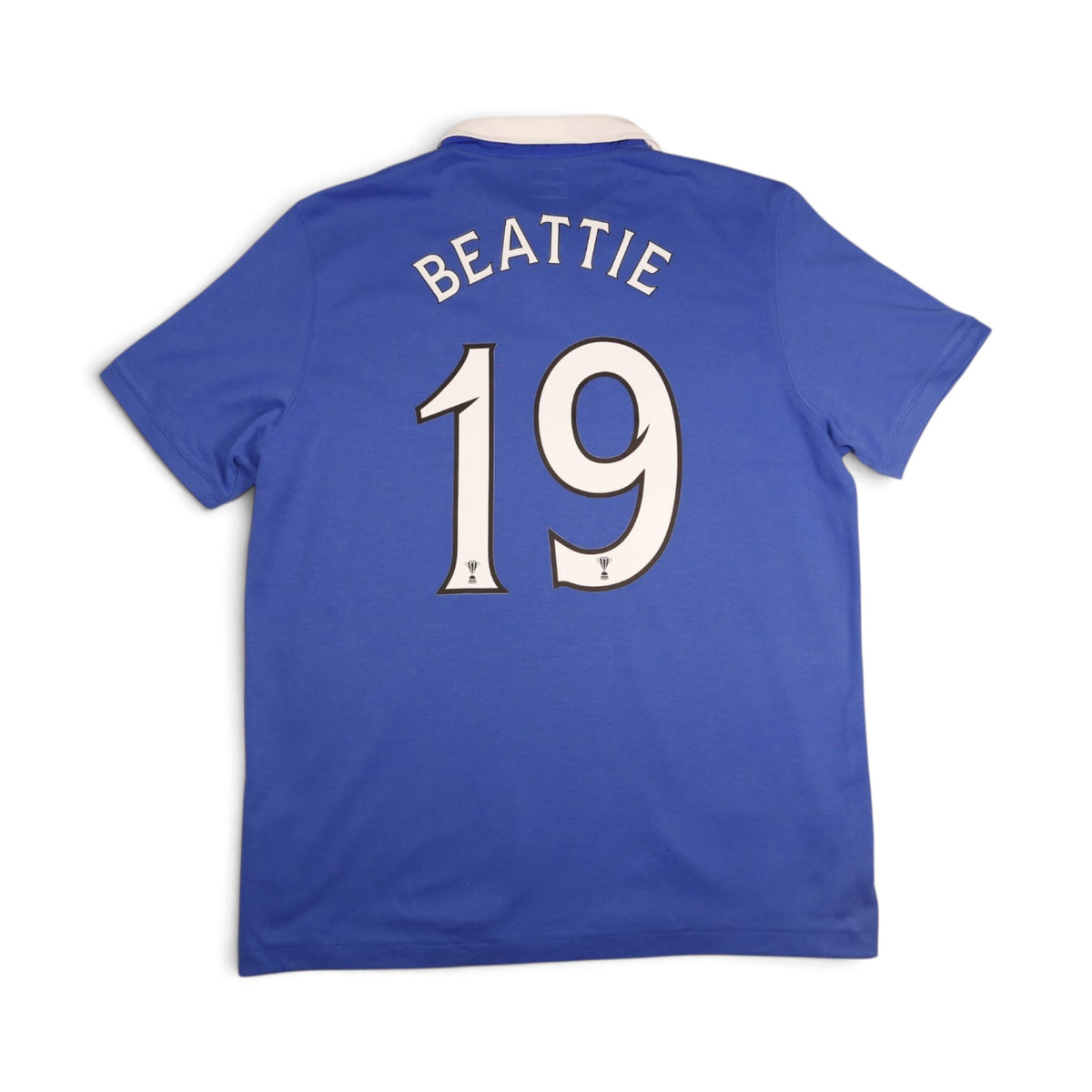 2011/12 Rangers home shirt back view showing Beattie and number 19