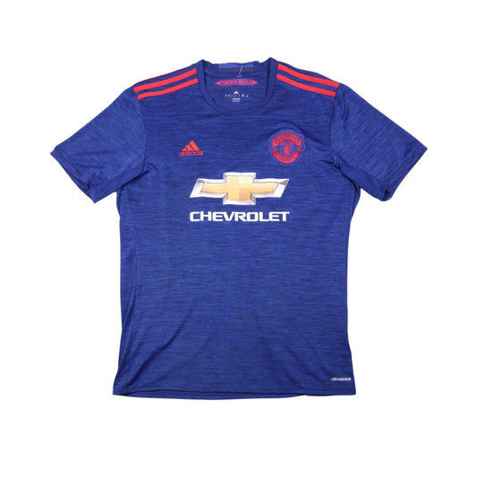 Manchester United 2016/17 away shirt front, navy blue with Chevrolet sponsor