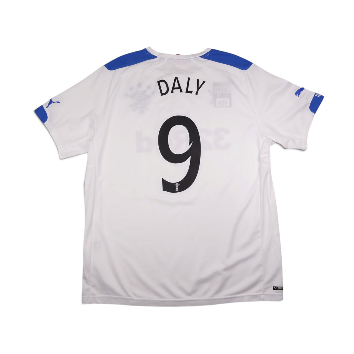 Back view of Rangers away shirt showing Daly number 9 print