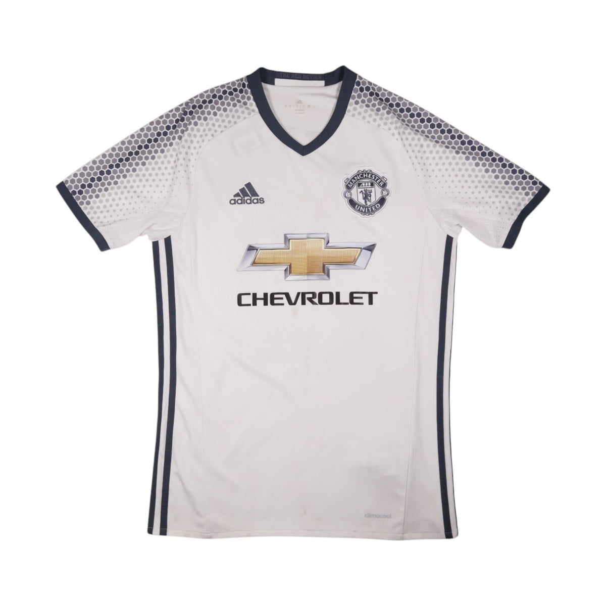 Manchester United 2016/17 third shirt front view with Chevrolet sponsor and adidas logo
