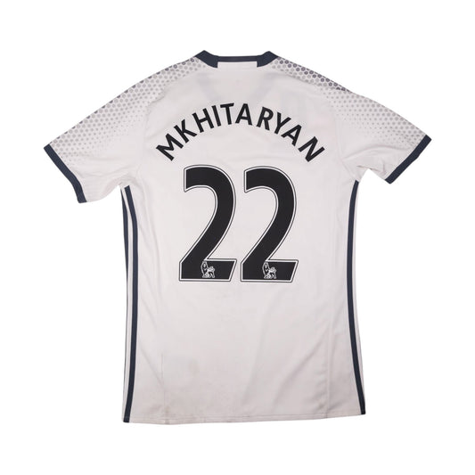 Manchester United third shirt back view showing Mkhitaryan and number 22