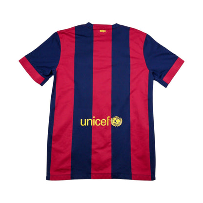 2014/15 Barcelona home shirt back view showing Unicef logo
