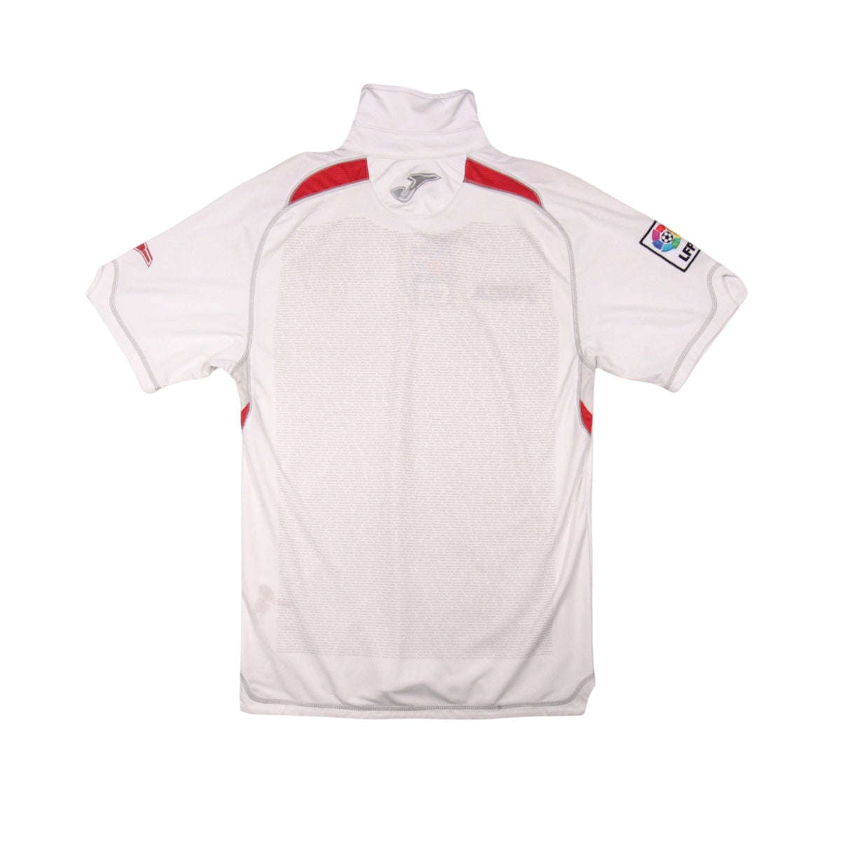 Back view of the 2009/10 Sevilla home shirt showing the La Liga sleeve patch