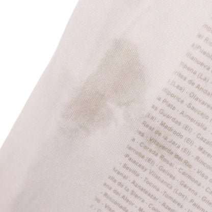 Close-up of a faint mark on the lower back of the shirt