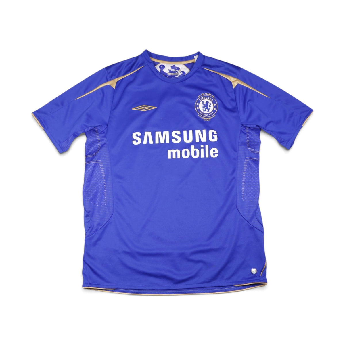 2005/06 Chelsea home shirt front view with Samsung Mobile sponsor and centenary crest