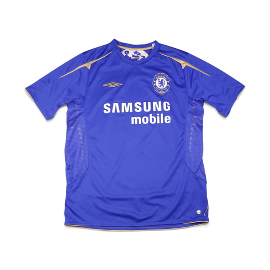 2005/06 Chelsea home shirt front view with Samsung Mobile sponsor and centenary crest
