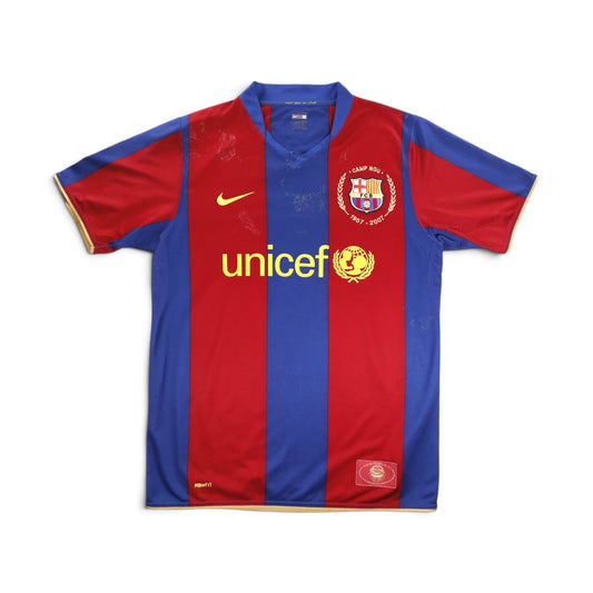 Barcelona home shirt front with Unicef sponsor and FCB crest