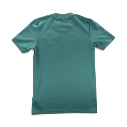 Back view of 2021/22 Celtic away shirt showing plain dark green back