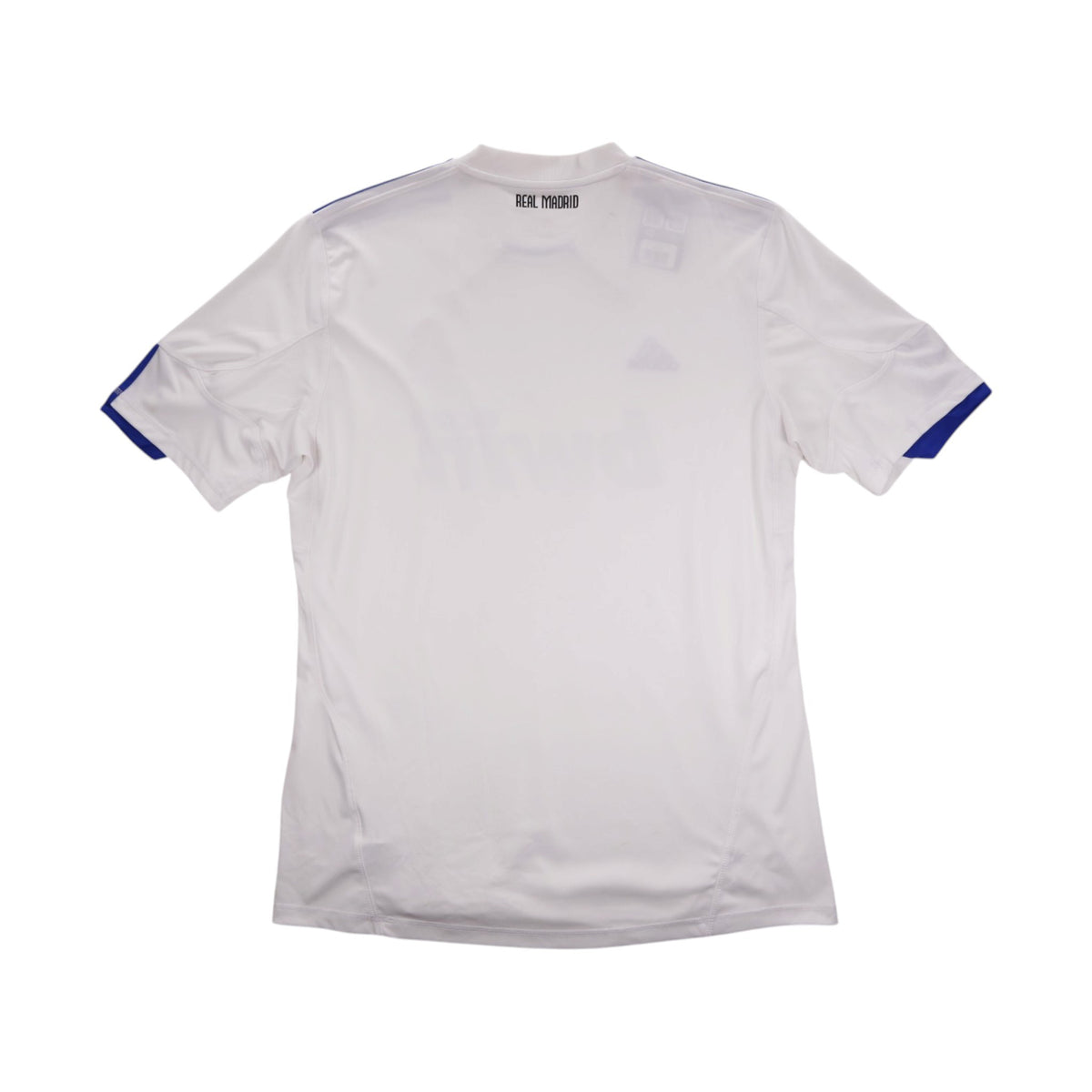 Real Madrid 2010/11 adidas home shirt back view, plain with no name or number