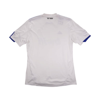 Real Madrid 2010/11 adidas home shirt back view, plain with no name or number