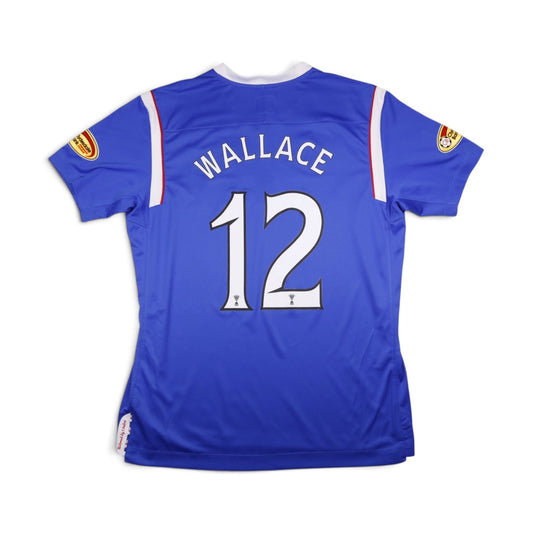 Back view of 2011/12 Rangers home shirt showing Wallace #12 printing