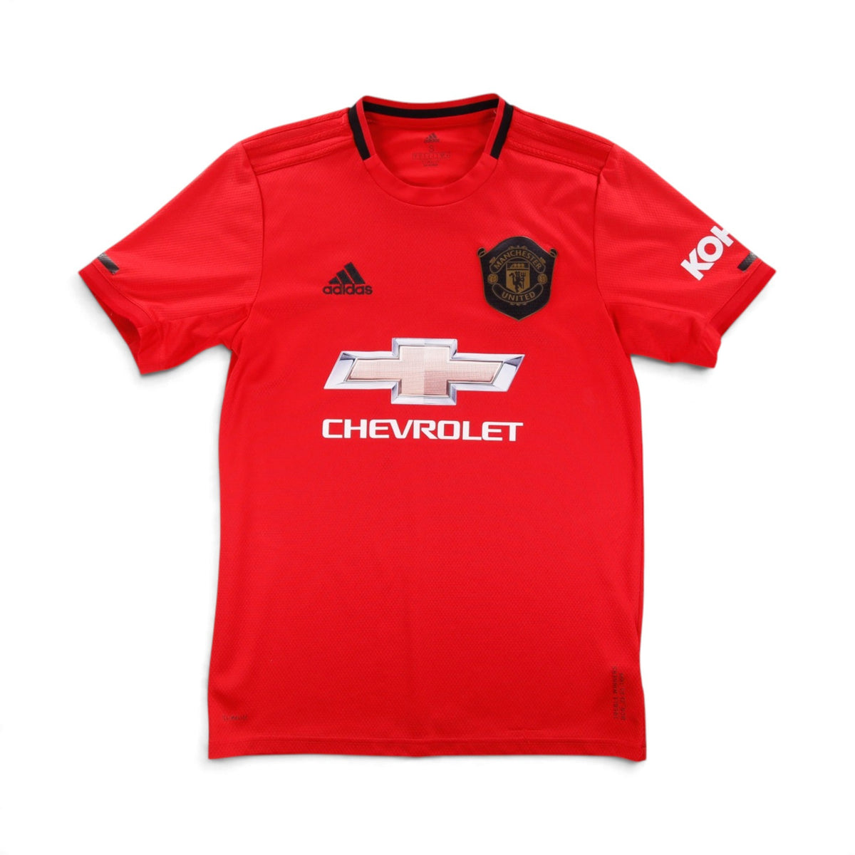Front of 2019/20 Manchester United adidas home shirt with Chevrolet sponsor