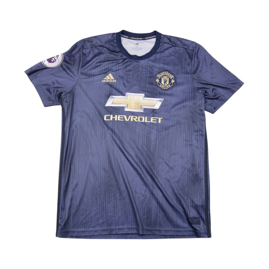 Front of 2018/19 Manchester United third shirt with Chevrolet sponsor and adidas logo