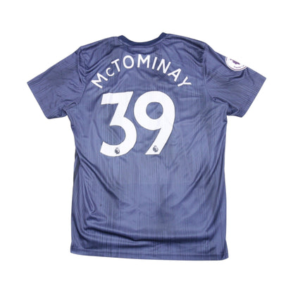 Back of 2018/19 Manchester United third shirt showing McTominay 39 print
