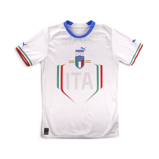 Italy 2022/23 away shirt front view with Puma logo, crest and ITA wordmark
