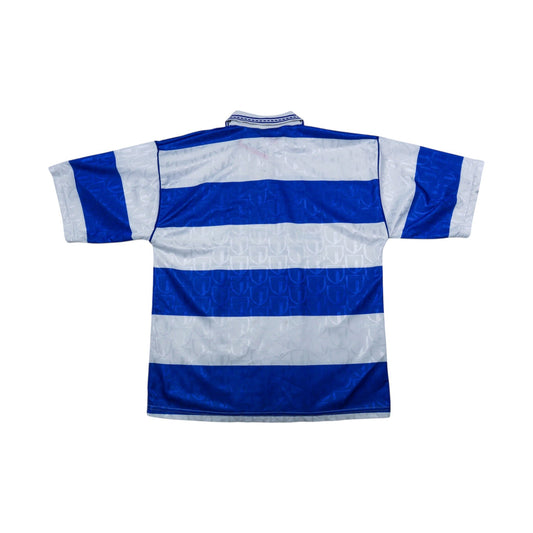 Reading FC 1992/93 home shirt back, blue and white hooped design