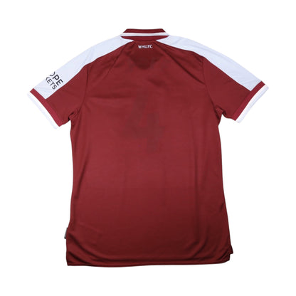 West Ham United 2021/22 home shirt back with W.H.U.F.C. lettering below the collar