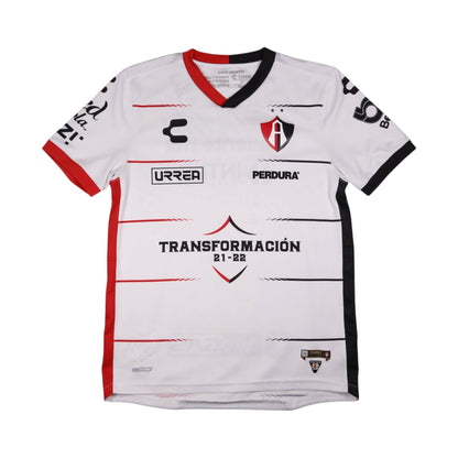 2021/22 Atlas away shirt front view showing Urrea and Perdura sponsors and crest
