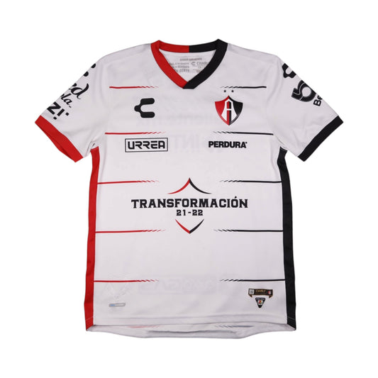 2021/22 Atlas away shirt front view showing Urrea and Perdura sponsors and crest