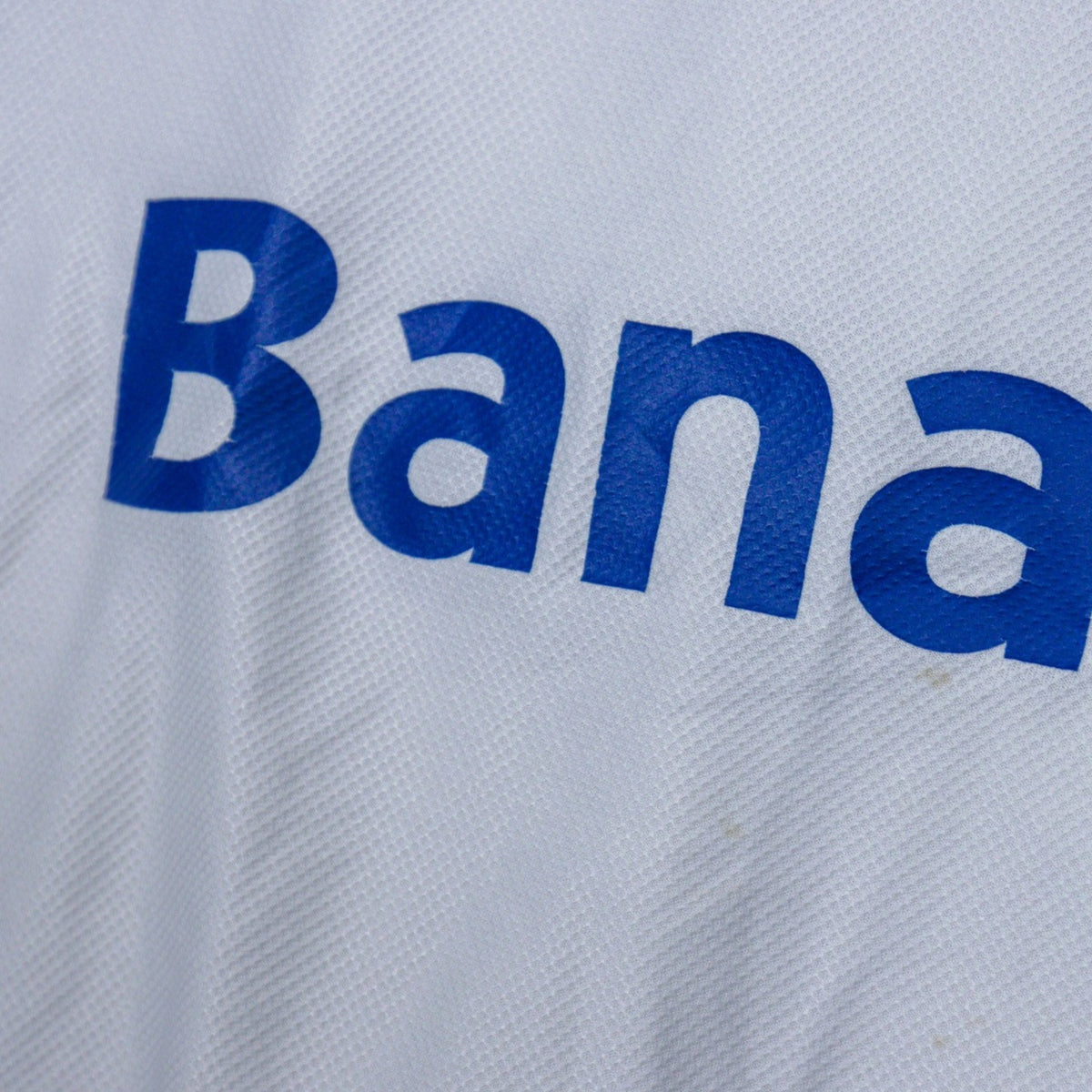 Close-up of the Banamex sponsor print on the chest