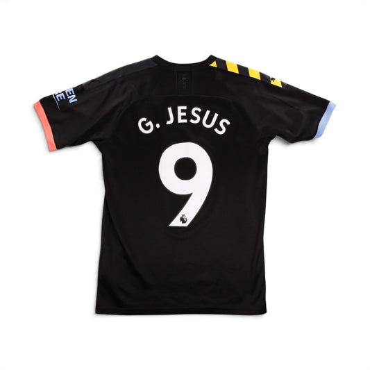 Back of the Manchester City away shirt printed G. Jesus number 9