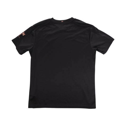 Manchester City 2020/21 away shirt back, plain black with Puma branding on sleeve