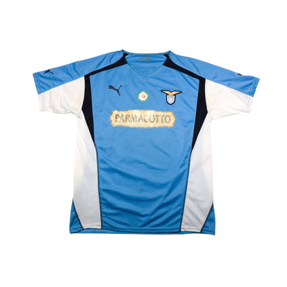 Front of the 2004/05 Lazio home shirt with Parmacotto sponsor and S.S. Lazio crest