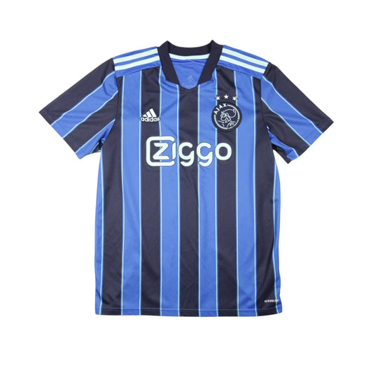 Ajax 2021/22 away shirt front view with Ziggo sponsor and Ajax crest