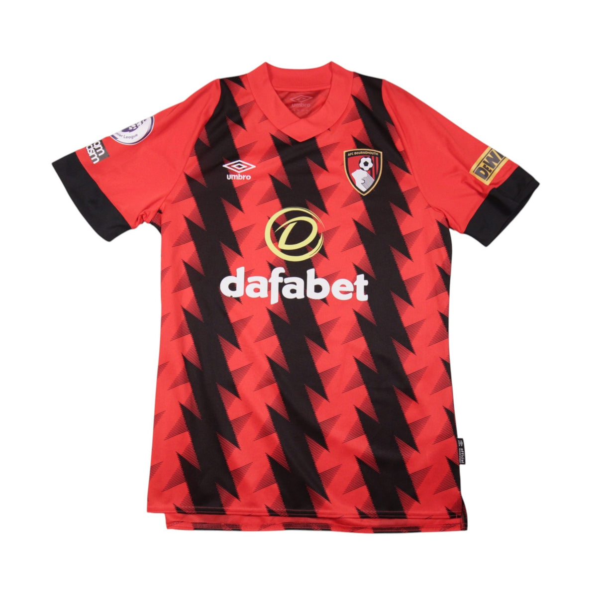 AFC Bournemouth 2022/23 home shirt front view with Dafabet sponsor logo