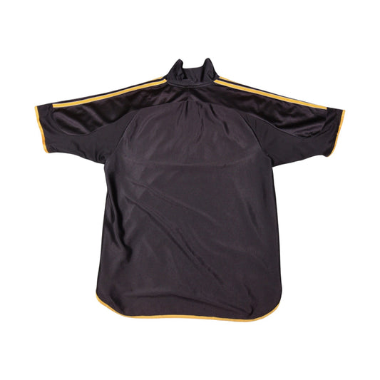 1999/00 Real Madrid away shirt back view showing black and gold design