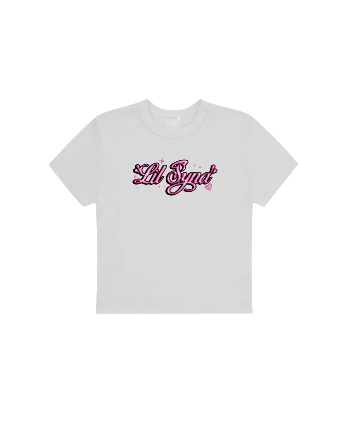 Lil Syna Script T-Shirt White/Pink