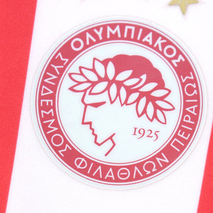 Close-up detail of Olympiacos club crest