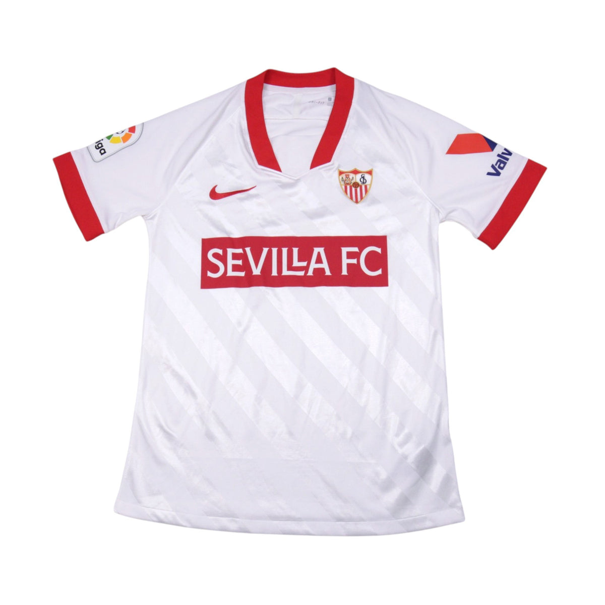 Front of Sevilla home shirt with Sevilla FC branding and Nike swoosh