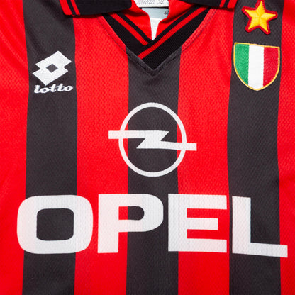 1996/97 Milan L/S Home Shirt Baggio #18 (M)
