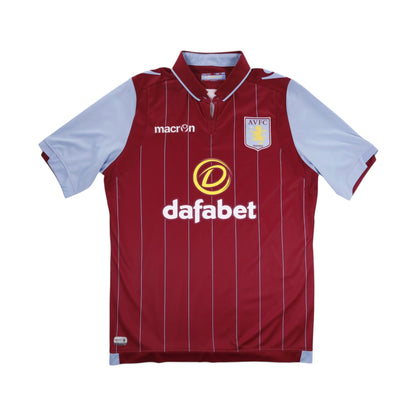 Front of 2014/15 Aston Villa home shirt by Macron with Dafabet sponsor
