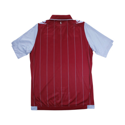 Back of 2014/15 Aston Villa home shirt showing sky blue sleeves