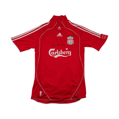 Liverpool 2007/08 adidas home shirt front with Carlsberg sponsor and signature