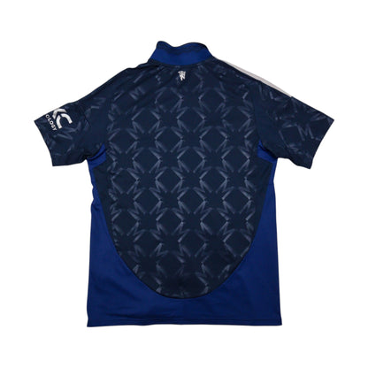 Manchester United 2024/25 away shirt back view showing jacquard pattern