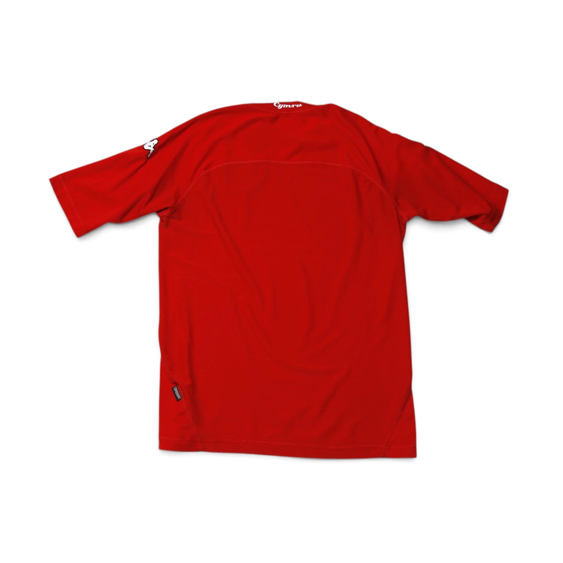 Wales 2004/05 home shirt full back view, red with Kappa logo on sleeves