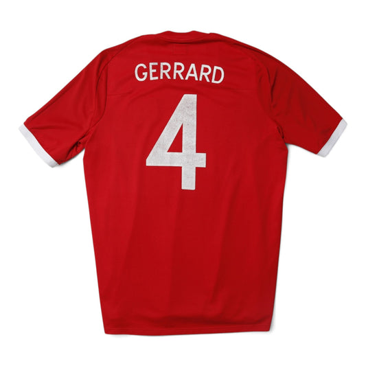 Back of 2010/12 England away shirt showing GERRARD 4 printed name and number
