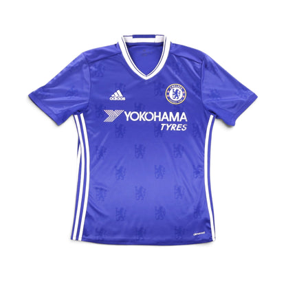 Front of the 2016/17 Chelsea home shirt with adidas logo, crest and Yokohama Tyres sponsor