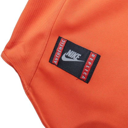 Nike 'Authentic Replica' woven label on the sleeve of the Netherlands home shirt