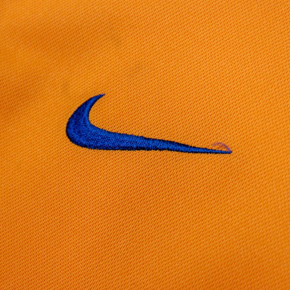 Close-up of the Nike swoosh embroidery