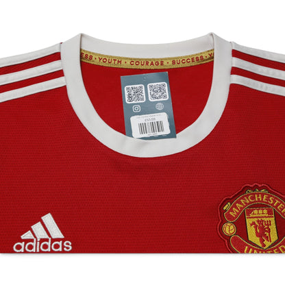 Manchester United 2021-22 home shirt back with B. Fernandes #18 print