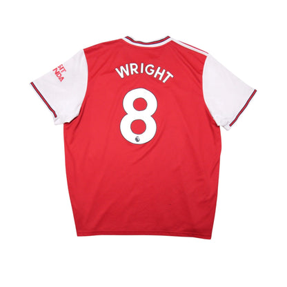 Arsenal 2019/20 home shirt back view showing Wright 8 printing