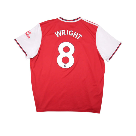 Arsenal 2019/20 home shirt back view showing Wright 8 printing
