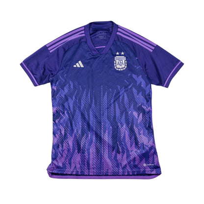 Front view of 2022/23 Argentina away shirt in purple with lilac trim