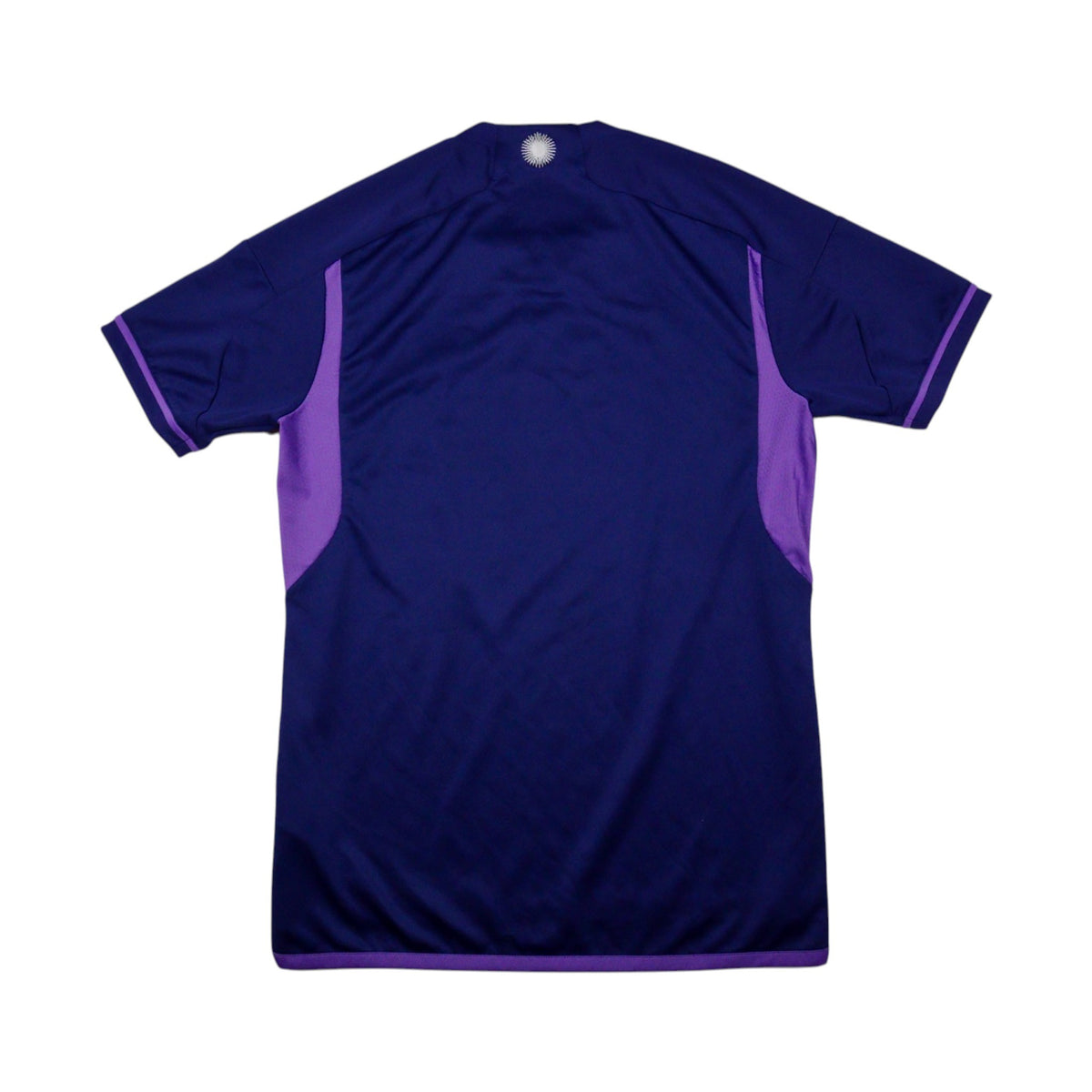 Back view of 2022/23 Argentina away shirt showing plain lilac side panels